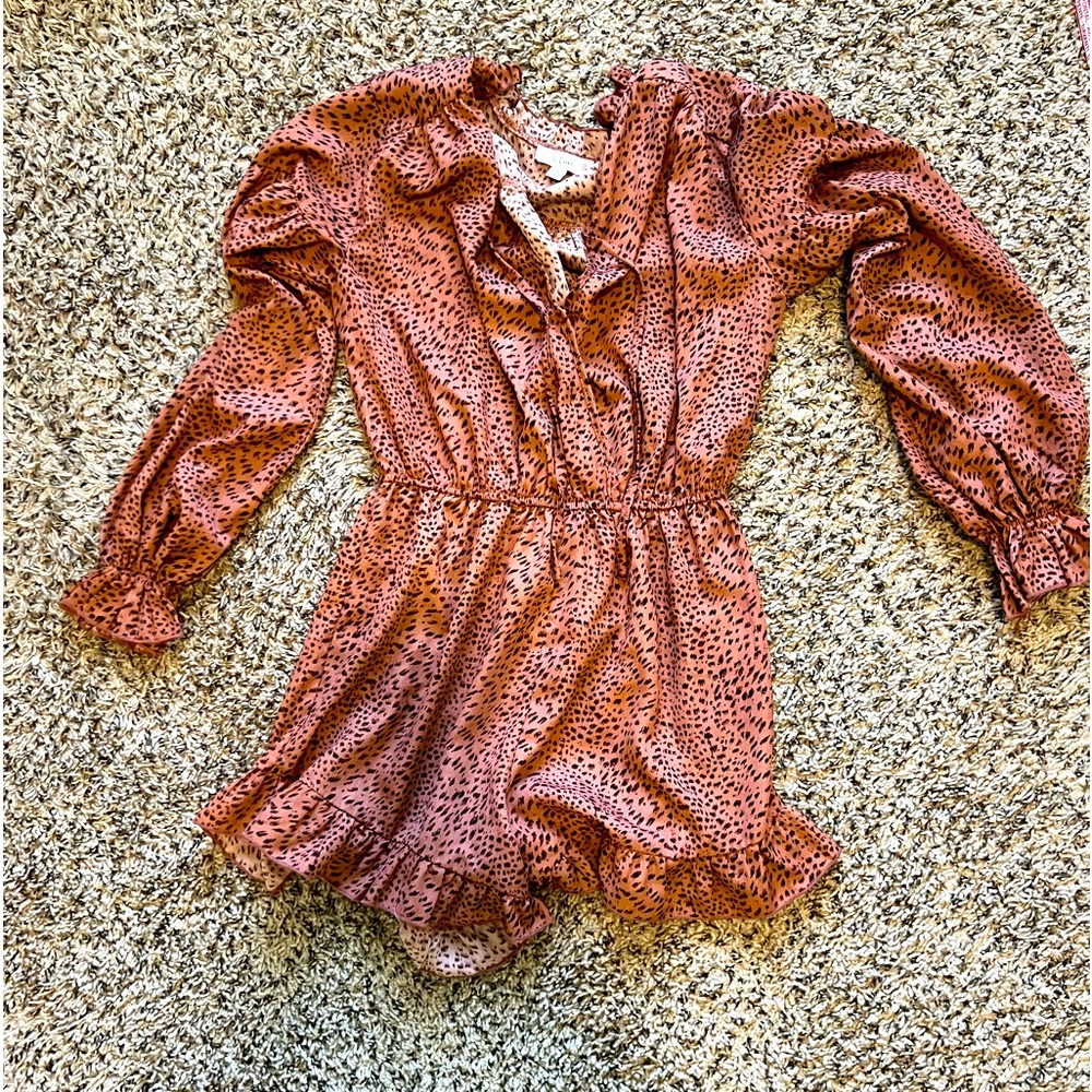 Cheetah print romper